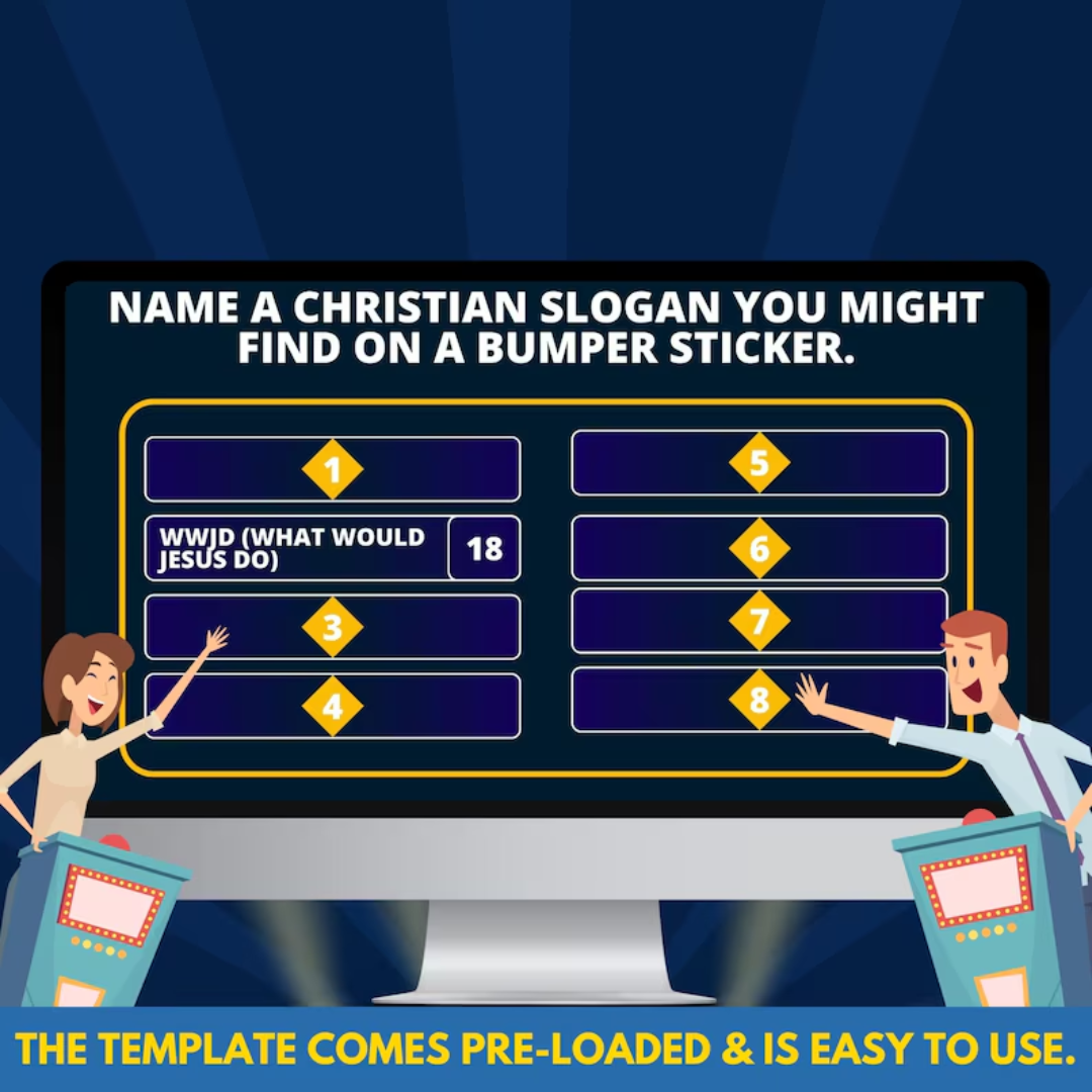 Friendly Feud Bible Edition, PowerPoint Game, Church Game, Bible Study, Christian Games, Youth Group Games