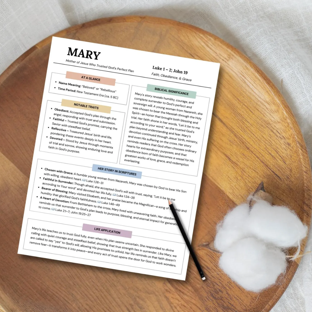 Women of the Bible, Character Study Guide, 56 Women in the Bible, Old & New Testament, Women Study Tool
