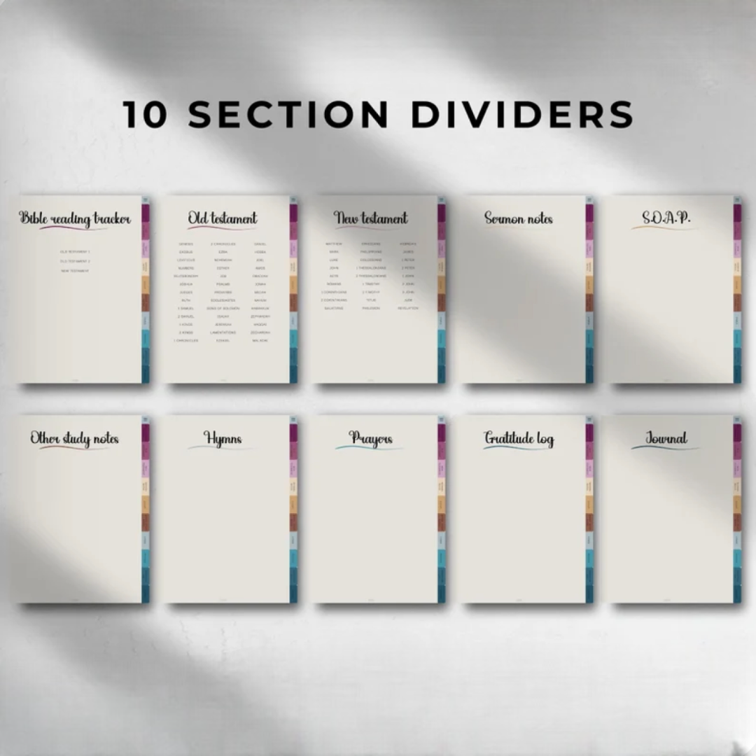 Digital Journaling Bible, Easy to Navigate, Study Templates for Goodnotes & PDF