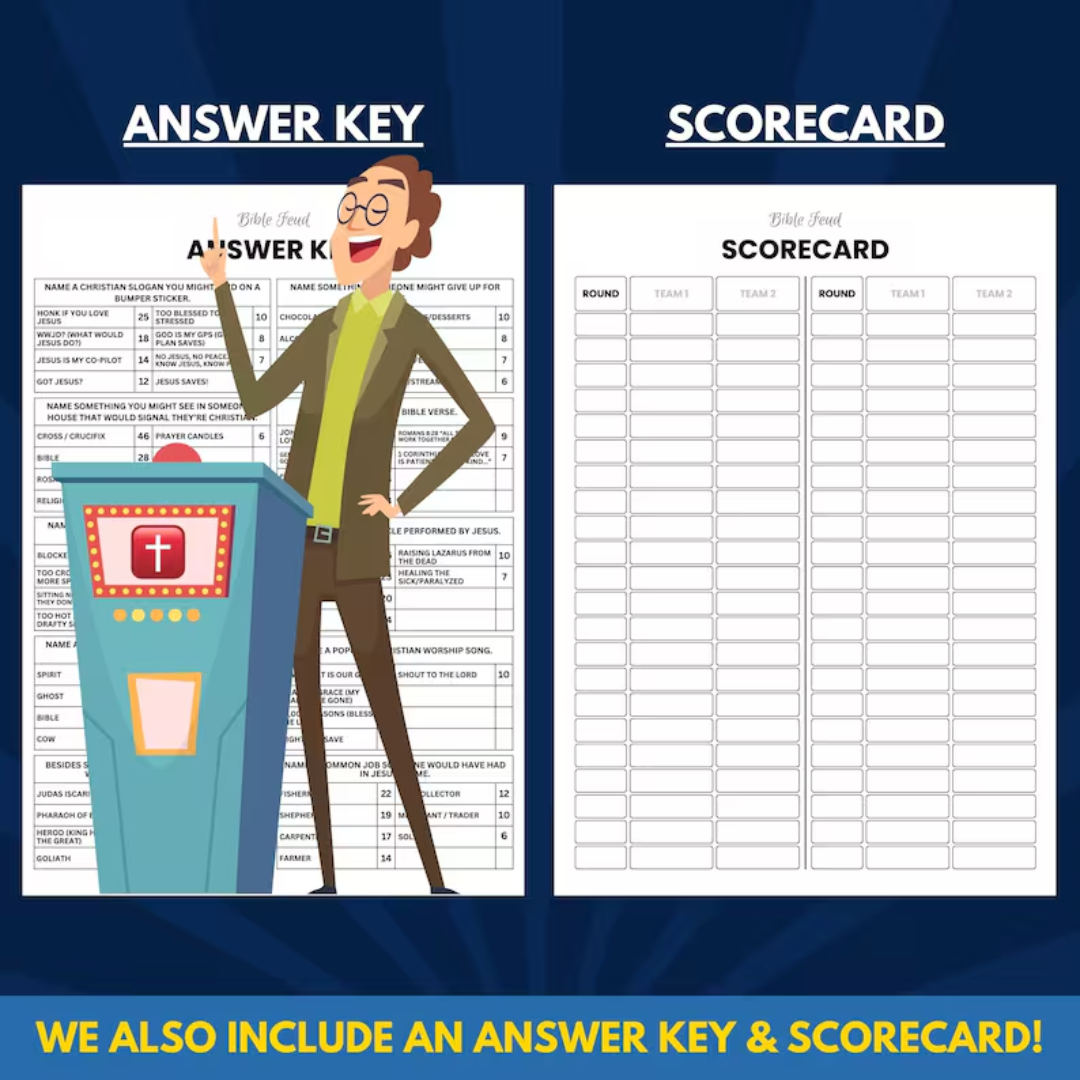 Friendly Feud Bible Edition, PowerPoint Game, Church Game, Bible Study, Christian Games, Youth Group Games