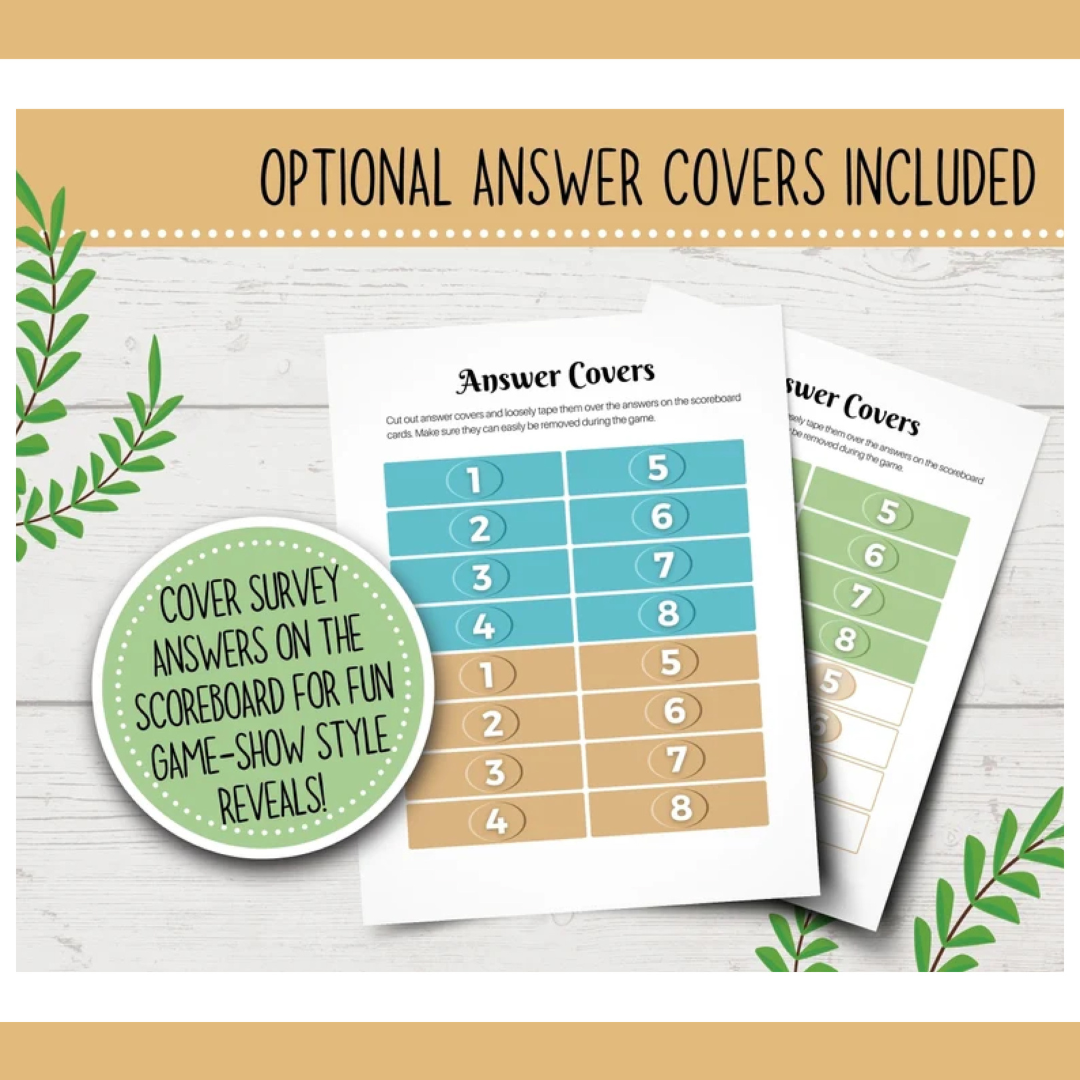 Christian Bible Feud Game | Bible Family Feud-Style Game Show | Church Family Feud | Bible Family Feud Questions | Printable Bible Games