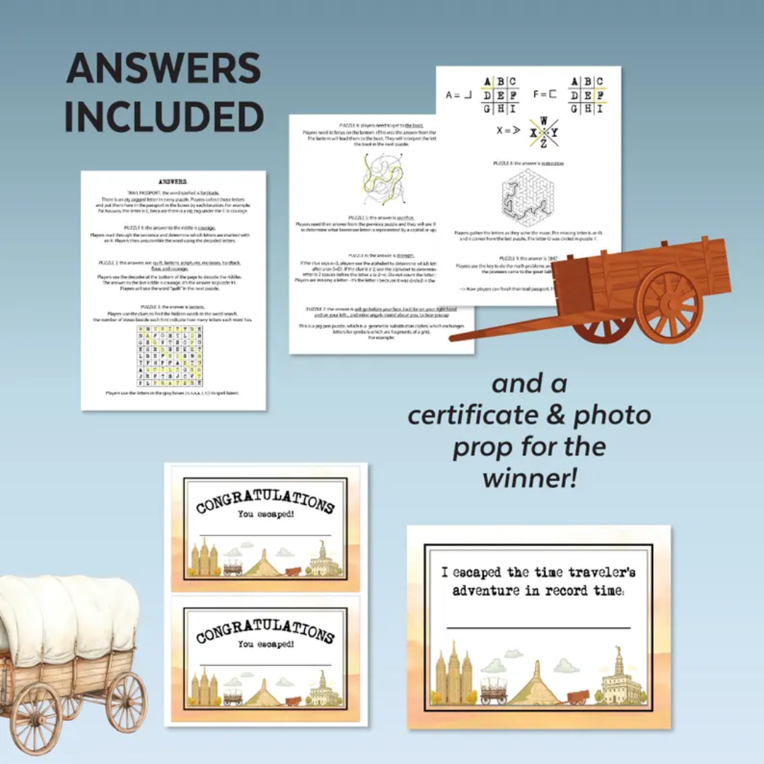 Doctrine & Covenants Escape Room: Time Traveler's Journey (Printable)
