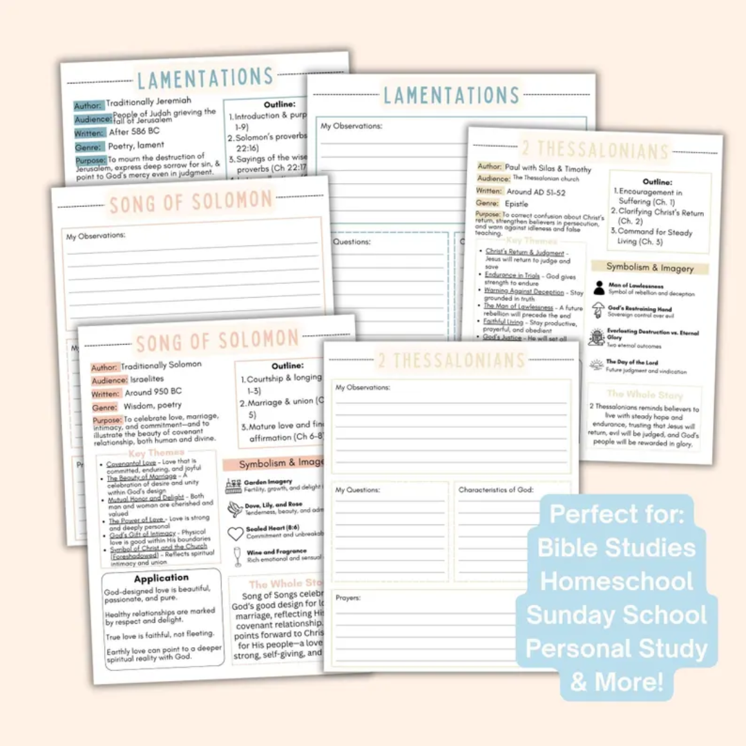 Entire Bible Overview, Bible Made Simple, Printable Bible Worksheets, Bible Book Summaries, Bible Breakdown for Beginners, Bible Study Tool