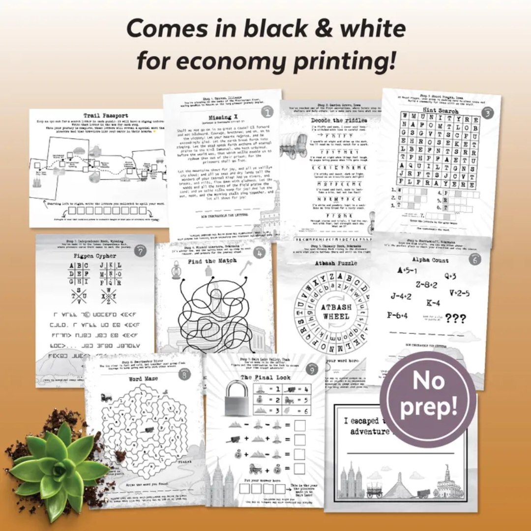 Doctrine & Covenants Escape Room: Time Traveler's Journey (Printable)