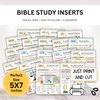 Bible Study Inserts, Printable PDFs